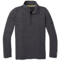 Kid's Smartwool 250 Baselayer Zip Top 2023 in Gray size X-Small