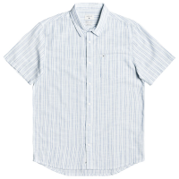 Quiksilver Oxford Lines Short-Sleeve Shirt 2021 in Blue size Small | Cotton/Polyester