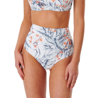 Women's Rip Curl Diamond Bay Cheeky Bikini Bottom 2022 in Blue size X-Large | Polyester