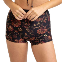 Women's Rhythm Toluca Boy Leg Bikini Bottoms 2021 in Black size X-Small | Nylon/Spandex