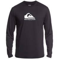 Quiksilver Solid Streak Long Sleeve Surf T-Shirt 2021 in Black size Small | Elastane/Polyester