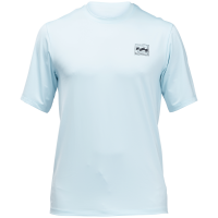 Billabong Crayon Wave Loose Fit Short Sleeve Surf Shirt 2022 in Blue size Large | Elastane/Polyester/Silk