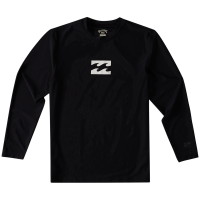 Kid's Billabong All Day Wave Loose Fit Long Sleeve Surf Shirt Boys' 2022 in Black size X-Large | Cotton/Elastane/Polyester