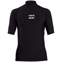 Billabong All Day Wave Performance Fit Short Sleeve Surf Shirt 2021 in Black size 2X-Large | Elastane/Polyester/Silk
