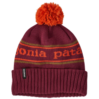 Kid's Patagonia Powder Town Beanie Hat Big 2022 in Red | Polyester