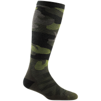 Women's Darn Tough Camo Over-the-Calf Cushion Socks 2022 in Green size Small | Nylon/Spandex/Wool