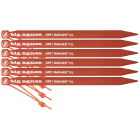 Big Agnes Dirt Dagger UL 10 Tent Stakes Set of 6 2023 in Orange | Aluminum