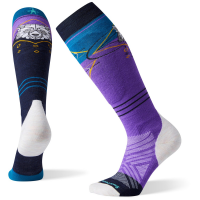 Women's Smartwool PhD Pro Freeski Socks 2021 in Purple size Large | Nylon/Wool/Elastane