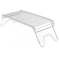 GSI Outdoors Folding Campfire Grill 2022 in Silver