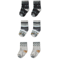 Kid's Smartwool Toddler Trio Socks Toddlers' 2022 in Gray size 3T | Nylon/Wool/Elastane