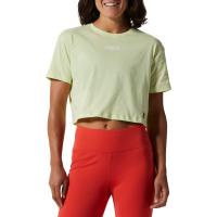 Women's Mountain Hardwear Logo Crop Short Sleeve T-Shirt 2022 in Green size Small | Cotton