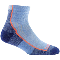 Women's Darn Tough Hiker 1/4 Midweight Cushion Socks 2022 in Purple size Small | Nylon/Spandex/Wool