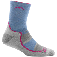 Kid's Darn Tough Light Hiker Jr. Micro Crew Cushion Socks Girls' 2022 in Purple size Medium | Nylon/Spandex/Wool