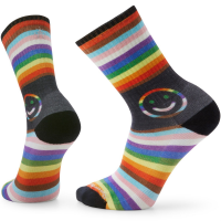 Smartwool Atheltic Pride Smiley Crew Socks 2022 in Red size Large