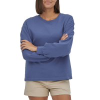 Women's Patagonia Regenerative Organic Pilot Cotton Essential Pullover Sweater 2022 in Blue size X-Small | Spandex/Cotton