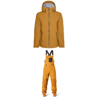 Flylow Malone Jacket 2023 - Medium Blue Package (M) + L Bindings in Sage size Medium/Large | Polyester