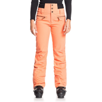 Women's Roxy Rising High Pants 2021 in Orange size X-Small | Elastane/Polyester/Neoprene