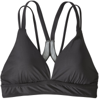 Women's Patagonia Nanogrip Sunset Swell Bikini Top 2022 in Black size Medium | Nylon/Spandex/Polyester
