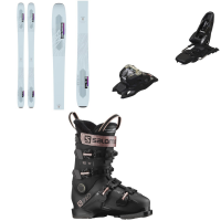 Women's Salomon QST Lux 92 Skis 2023 - 160 Package (160 cm) + 90 Bindings in White size 160/90