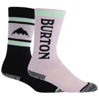 Kid's Burton Weekend Midweight Socks 2-Pack 2023 in Pink size Small/Medium | Nylon/Acrylic/Elastane