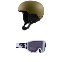 Anon Raider 3 Helmet 2023 - Large Package (L) + Bindings /Plastic in Green | Polyester/Plastic