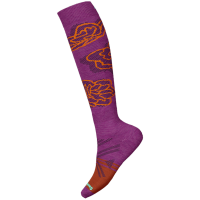 Women's Smartwool Full Cushion Pattern OTC Socks 2023 in Purple size Large | Nylon/Wool/Elastane