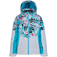 Kid's Spyder Conquer Jacket Girls' 2022 in White size 12 | Polyester/Plastic