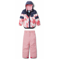 Kid's Columbia Mighty Mogul II Jacket Girls' 2022 - XS Pink Package (XS) + X-Large Bindings | Nylon in White size Xs/Xl | Nylon/Polyester