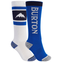 Kid's Burton Weekend Midweight Socks 2-Pack 2023 in White size Medium/Large | Nylon/Acrylic/Elastane