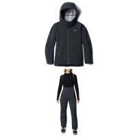 Women's Mountain Hardwear High Exposure(TM) GORE-TEX C-Knit Jacket 2022 - XS Black Package (XS) + XS Bindings in Turquoise size Xs/Xs | Nylon
