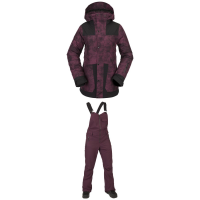 Women's Volcom Ell Insulated GORE-TEX Jacket 2022 - Medium Brown Package (M) + XS Bindings in Black size M/Xs | Polyester