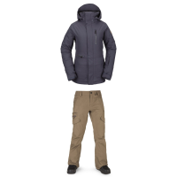 Women's Volcom Shelter 3D Stretch Jacket 2023 - Medium Brown Package (M) + 2X-Large Bindings size M/Xxl
