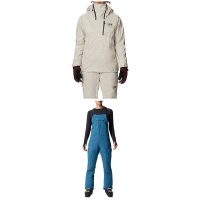Women's Mountain Hardwear Powder Quest Light Insulated Jacket 2021 - Medium Red Package (M) + XS Bindings | Nylon size M/Xs | Nylon/Polyester