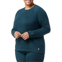 Women's Smartwool Classic Thermal Base Layer Plus Top 2023 in Blue size 1X