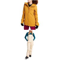Women's Burton AK 2L GORE-TEX Upshift Jacket 2023 - XXS Orange Package (XXS) + L Bindings | Nylon in Salmon size Xxs/L | Nylon/Polyester