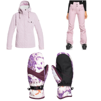 Women's Roxy Billie Jacket 2022 - Large Pink Package (L) + L Bindings | Elastane in Blue size L/L | Elastane/Polyester