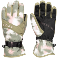 Women's Roxy Jetty Gloves 2023 in Green size Small | Leather