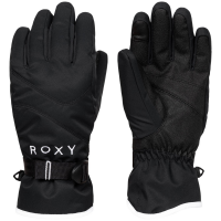 Women's Roxy Jetty Solid Gloves 2023 in Black size Medium | Leather