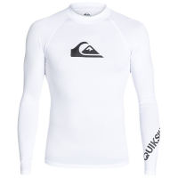 Quiksilver All Time Long Sleeve Surf T-Shirt 2021 in White size Small | Elastane/Polyester