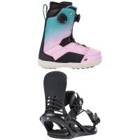 Women's K2 Kinsley Snowboard Boots 2023 - 7 Package (7) + S Bindings | Rubber in Black size 7/S | Rubber/Polyester