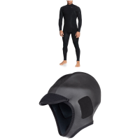 Quiksilver 4/3 Everyday Sessions Chest Zip GBS Wetsuit 2021 - LT Package (LT) + L Bindings in Black size Lt/L | Rubber/Neoprene