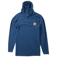 Vissla Twisted Eco Hooded Long Sleeve Surf Shirt 2022 in Blue size Medium | Spandex/Polyester
