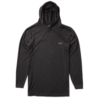 Vissla Twisted Eco Hooded Long Sleeve Surf Shirt 2022 in Black size Large | Spandex/Polyester