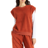 Women's Brixton Weekender Blanket Muscle Crew Sweater 2022 in Orange size X-Small | Polyester