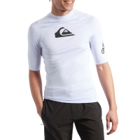 Quiksilver All Time Short Sleeve Surf T-Shirt 2021 in White size Medium | Elastane/Polyester