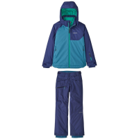 Kid's Patagonia Snowbelle Jacket Girls' 2023 Blue Package (M) + M Bindings in Black size Medium | Polyester