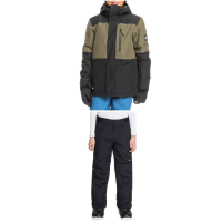 Kid's Quiksilver Mission Block Jacket Boys' 2023 - Small Black Package (S) + M Bindings in Blue size Small/Medium