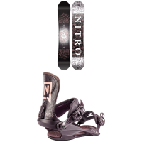 Women's Nitro Mystique Snowboard 2023 - 146 Package (146 cm) + S/M Bindings in Black size 146/S/M