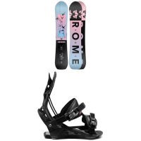 Women's Rome Muse Snowboard 2023 - 140 Package (140 cm) + L Bindings in White size 140/L | Nylon/Bamboo