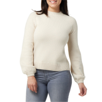 Women's Smartwool Cozy Lodge Belle Sleeve Sweater 2022 in White size X-Small | Nylon/Wool/Polyester